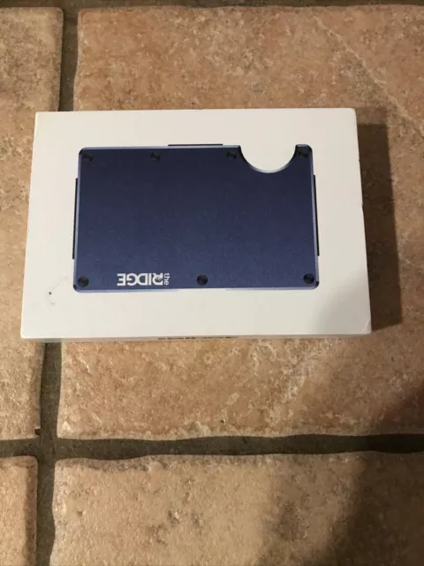 The Ridge RFID Blocking Wallet - Navy BOTH band and clip - Brand New