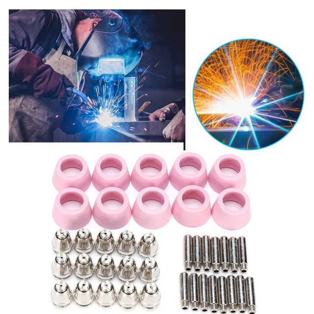 40 pz Kit Ugelli Elettrodo Rame Cromato Ugello Contatto per AG60