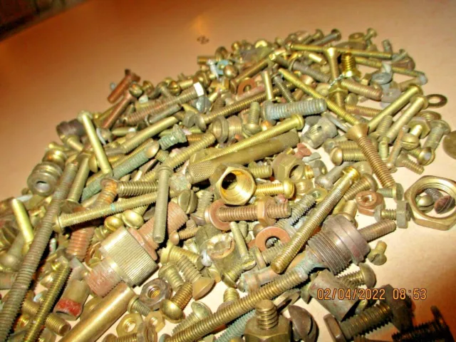 100'S Of Small Brass Bolts-Nuts-More Machinist-Steampunk & Lighting Designers 3#