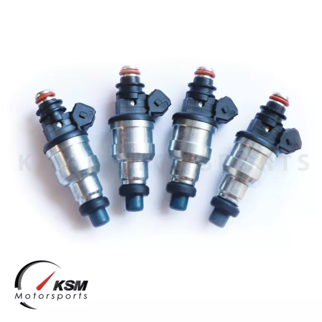 Set of 4 KSM 1000CC Fuel Injectors EVO 4 5 6 7 8 9 RX-7 FC3S 13B 20B 4AGE 4G63T