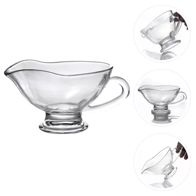 Transparent Glass Sauce Boat Gravy Milk Cup