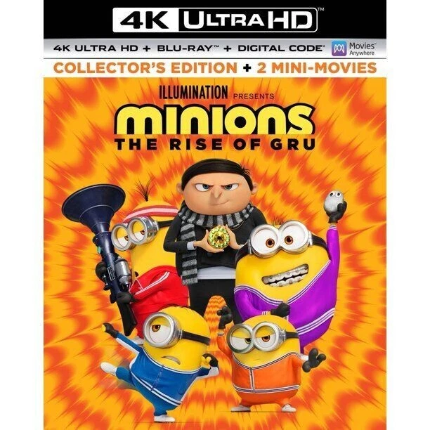 MINIONS: THE RISE of Gru 4K UHD + Blu-ray + Numérique + Slipcover + 2