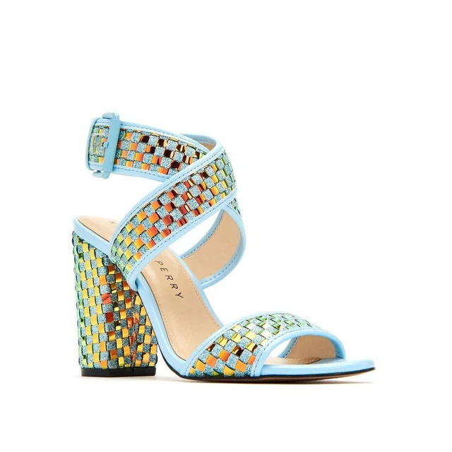 Katy Perry Womens The Shana Open Toe Casual Ankle Strap Sandals, Blue, Size 5.5