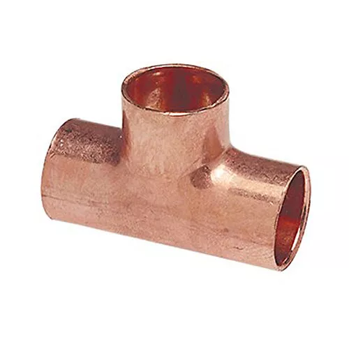 2" x 2" x 2" Inch Copper Tee CxCxC Sweat Plumbing Fitting