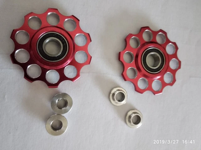 10 Pulegge Dentate Di Ricambio Per Deragliatore Campagnolo Nuovo Record E Super Record - Compatibili Con Bici Da Corsa