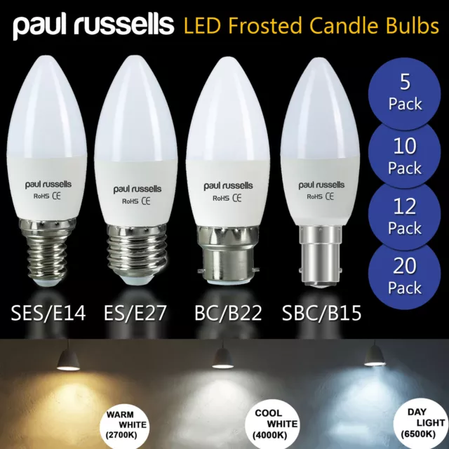 5/10/12/20 Pack Led Kerze Mattiertes Licht 25W 40W 60W Watt B22 B15 E27 E14 Glühbirnen