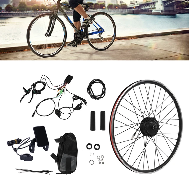 Kit Di Conversione Per Bicicletta Elettrica 26'' 36V 250W - Motore Brushless Ruota Anteriore Senza Display, Fai Da Te