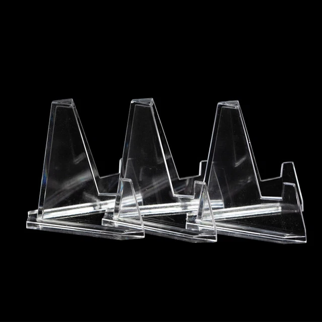 Small Holder Post Card Durable Desktop CD Craft Coin Display Stand Clear Acrylic