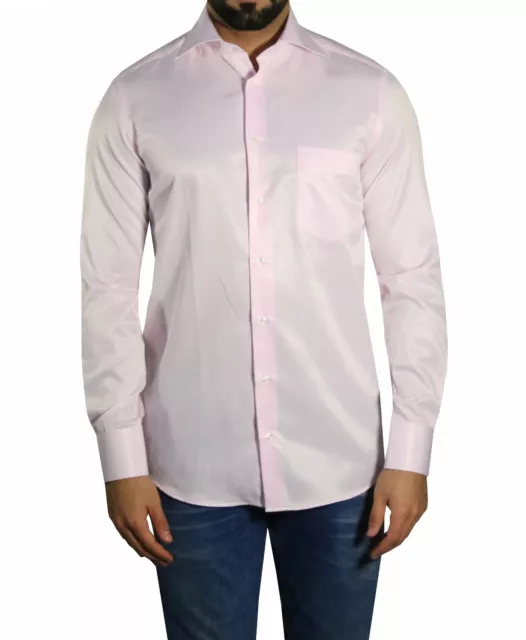 Herren Hemd+Tuch langarm 43/44 Gr.XL Rosa