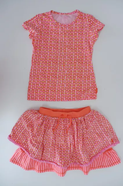 Oilily Girls Outfit set Age 8 Yrs T Shirt Top Skirt Printed Pink
