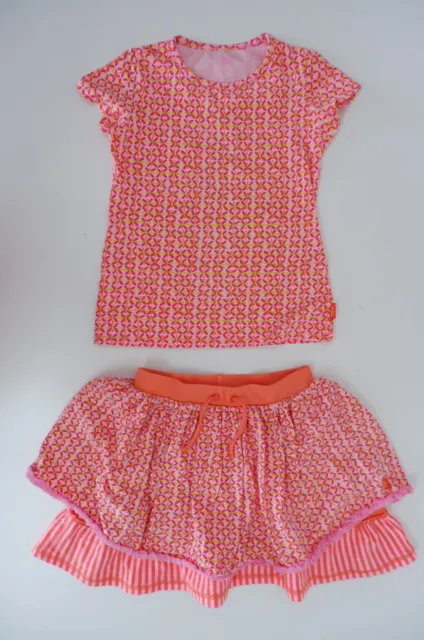 Set outfit per ragazze Oilily età 8 anni t-shirt gonna stampata rosa