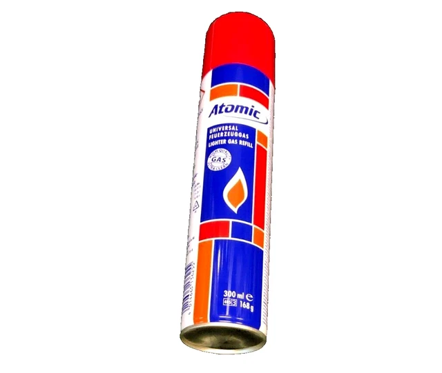 6 Bombolette Gas Atomic Da 60ml - Con 5 Adattatori, Ricarica Per Accendini E Attrezzi - Foto 1