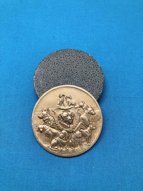 Médaille en bronze argenté représentant un nageur - Prix de Natation en 1909 (ref 4149) - France