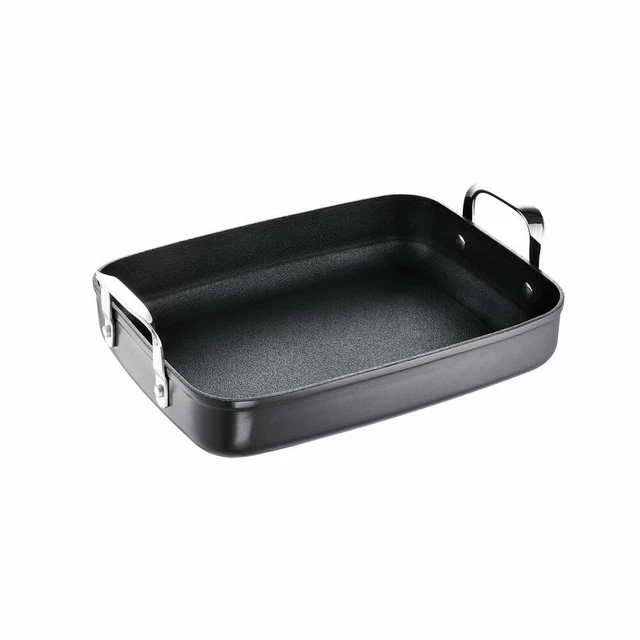 Schulte-Ufer Bratreine Globus i, Vierkant Bräter, Aluminium, Schwarz, 33 x 24 cm