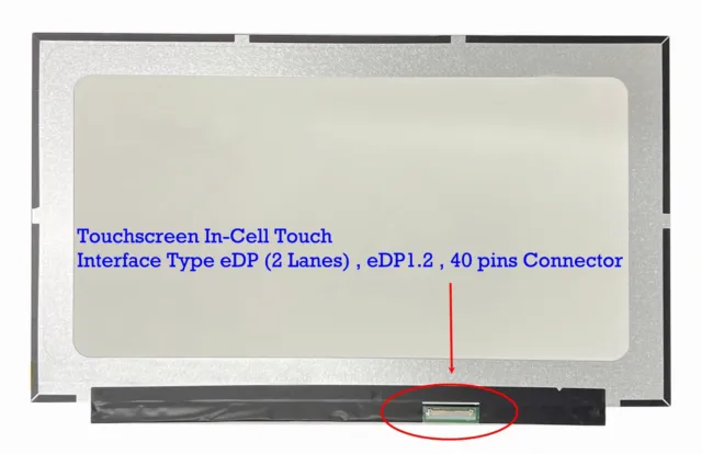 Für HP Pavilion 15-CW1598SA 15,6" FHD IPS Blendung In-Cell Touchscreen Display 3