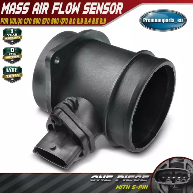 Mass Air Flow Sensor for Volvo C70 S60 MK1 S70 S80 V70 MK II 2.0 2.3 2.4 2.5 2.9