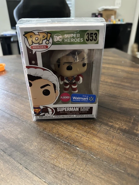 Funko Pop DC Holiday Superman 353 Walmart Exclusive Flocked