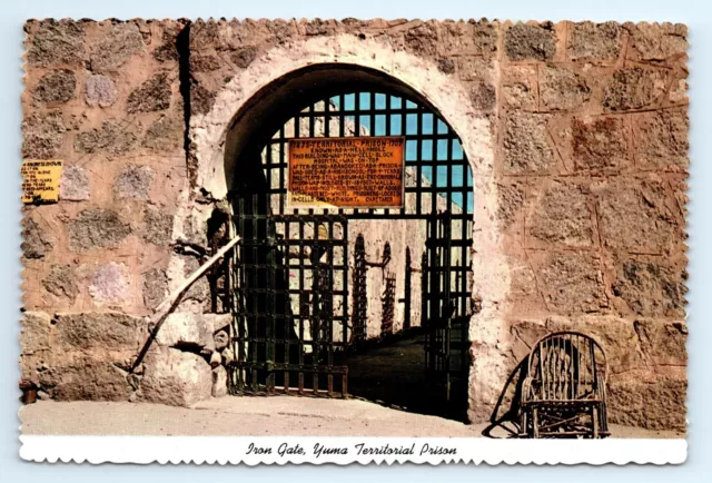 1975 Iorn Gate Entrance Territorial Prison Yuma AZ Postcard