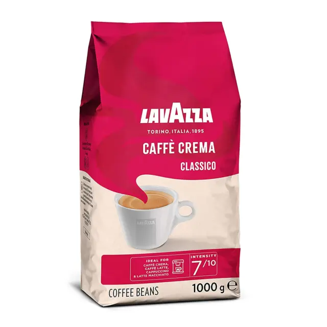 Lavazza, Caffè Crema Classico, Arabica & Robusta Coffee Beans, Great for Espress