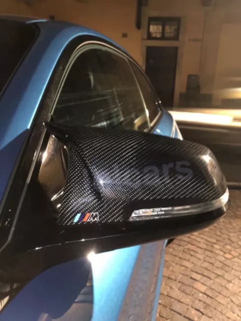 Couvercles de miroir en fibre de carbone BMW série 3 F30 M Performance avec marque M OEM-Fit