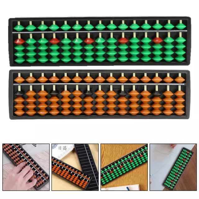 2 Pcs 15 File Abacus Kids Sports Toys Educational Counting Wooden