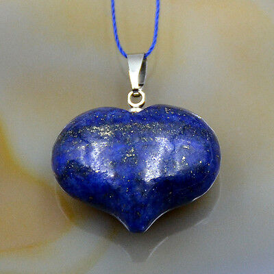 20x25mm Natural Crystal Gemstone Reiki Chakra Healing Pendant Heart Pendant Bead