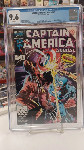 CAPTAIN AMERICA ANNUAL #8 (Marvel, 1986) CGC Graded 9.6 ~ White Pages