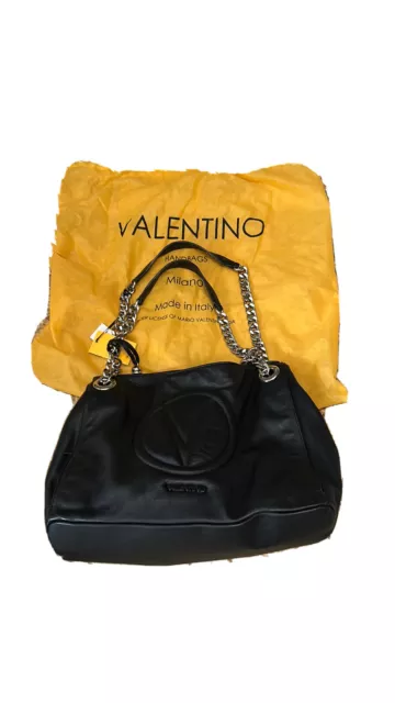 Valentino Handbag by Mario Valentino: VERRA VA 3630 BROWN LEATHER & GOLD NWT