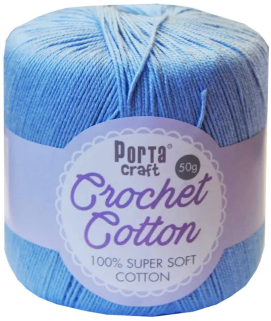 Crochet Cotton 50g 145m 3ply Sky Blue (Product # 156681)