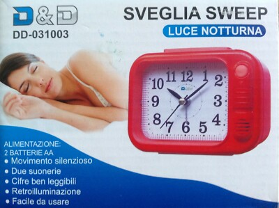 ADE CK 1719 analogico Sveglia Bianco Sveglia silenziosa Senza ticchettio con sensore di Luce Notturna Automatica e Funzione Snooze, 10,5 cm Diametro, con batterie 