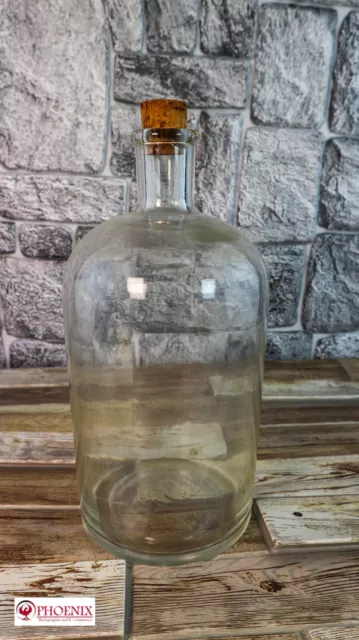 alte Apotheken Flasche Glas mit Korken 1000 vintage Dekoration Behälter Vorrat 3