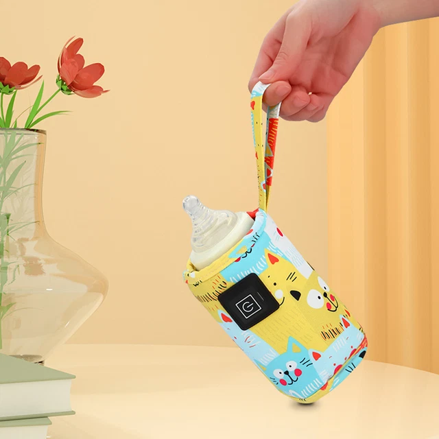 USB Baby Bottle Warmer Thermostat Portable Travel Milk Feeding Heater Bag Pouch