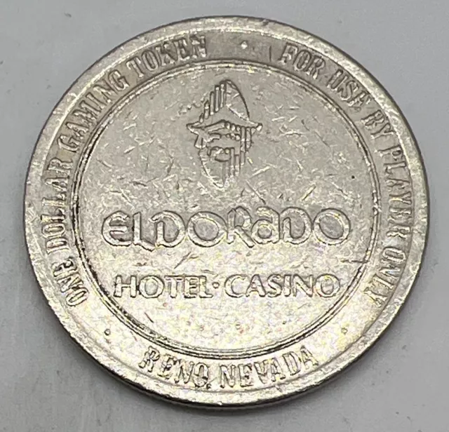 Eldorado Hotel Casino Reno Nevada NV $1 Slot Gaming Token Nickel 1979