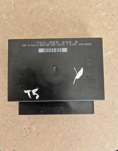 VOLKSWAGEN TRANSPORTER T5 Convenience Control Module ECU 7H0959433B ...