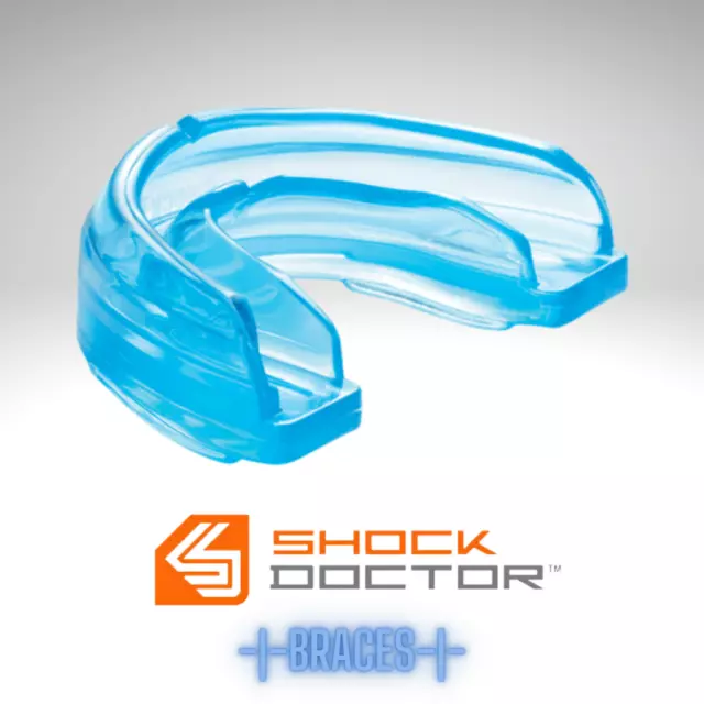 Shock Doctor Braces Ortho Clear Blue Mouthguard (Adult + Youth) w/ FREE SHIPPING