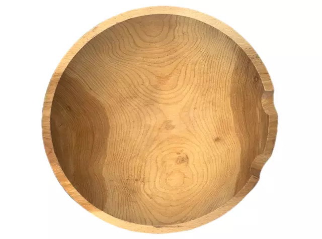 Tree Spirit Large Wood Salad Bowl  ~13W x 4.5"H Unfinished Hardwood No Utensils