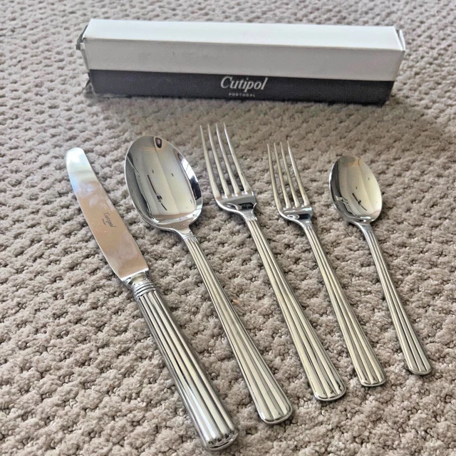 ATHENA by CUTIPOL Stainless Flatware - 5 PIECE PLACE SETTING - BRAND NEW IN BOX!