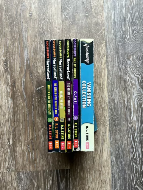 Goosebumps Book Lot Of 6 HorroLand, Hall Of Horrors, Vanishing Collection 3