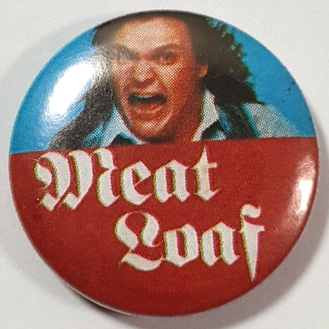 1980'S MEAT LOAF American Rock Singer Band Tin/Plastic Music Badge