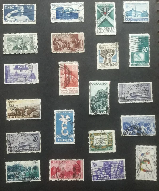 1940s-1950s ITALY higher values with super fdc piece. good catalogue value. m&u