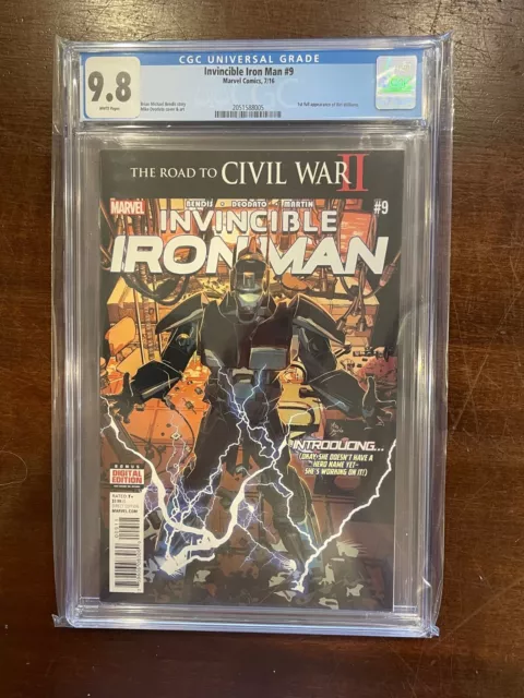 INVINCIBLE IRON MAN 9 - 1st appearance RIRI WILLIAMS Ironheart - CGC 9.8