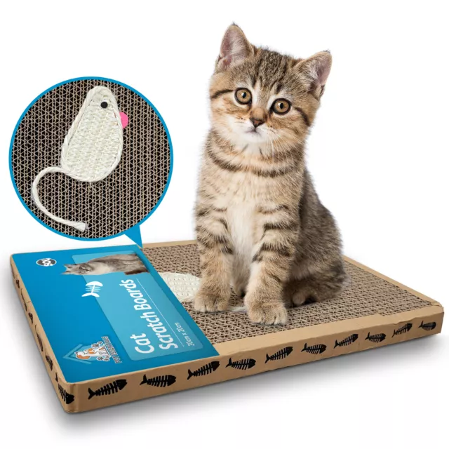 Cat Scratching Board 30x20cm Kitten Scratcher Pad Mat Cardboard Bed Pet Play Toy