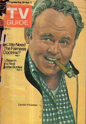 1975 TV Guide August 30 - Carroll O'Connor; Archie Bunker; MASH; Hambletonian
