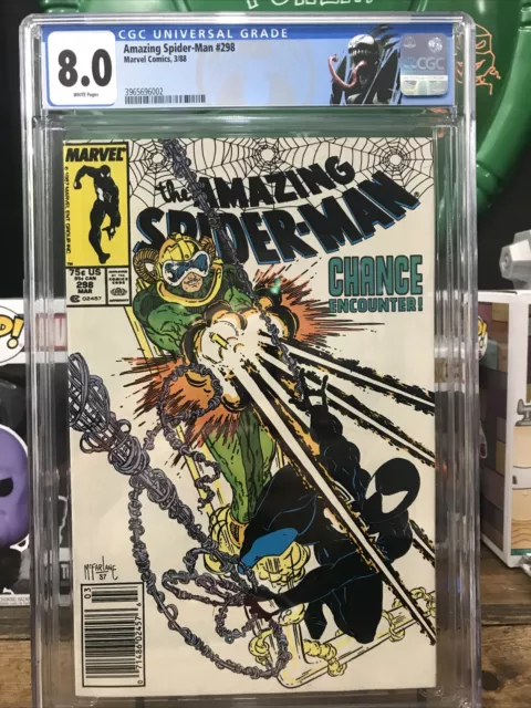 Amazing Spider-Man 298 cgc 8.0 newsstand first Eddie Brock Todd Mcfarlane