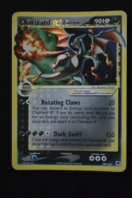 Pokemon, Gold star Charizard 100/101, Ex Dragon Frontiers, Ultra rare, Excellent