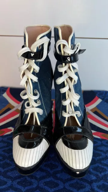 Jean Paul Gaultier Denim Sneaker Ankle Boots