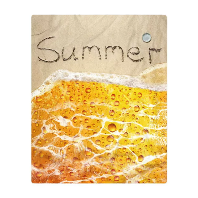 X Large beach towel with unique beer wave, beer beach design