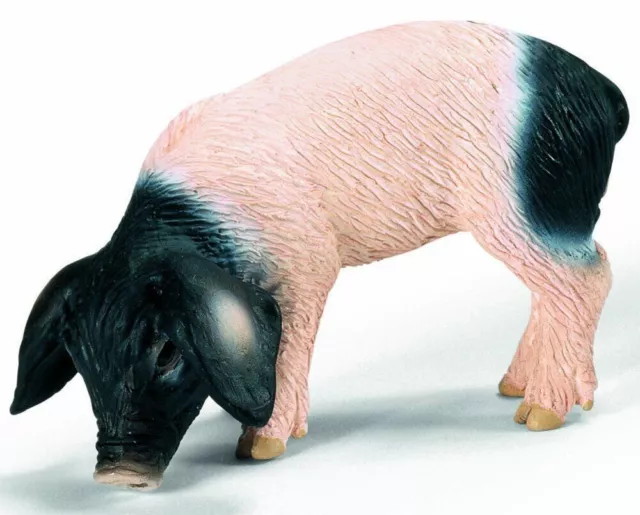 Schleich Swabian Hall Piglet Eating Farm Animal Figure 2007 Retired 13635