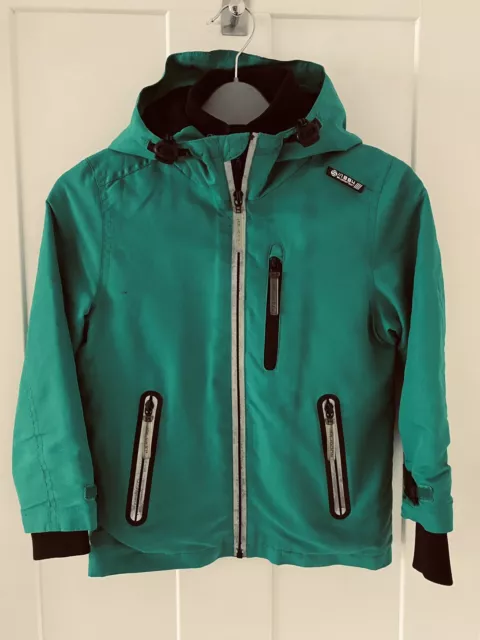 Boys M&S Green Stormwear Showerproof Hooded Jacket Raincoat Age 5-6 Years