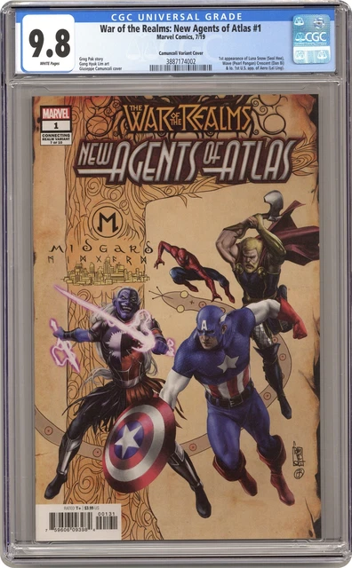 War of the Realms New Agents of Atlas 1B Camuncoli Variant CGC 9.8 2019